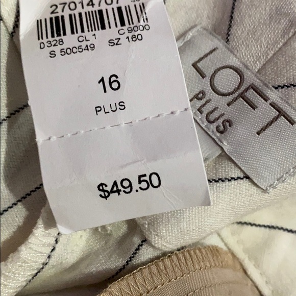 Cream and black stripped shirts with matching belt - Picture 4 of 4